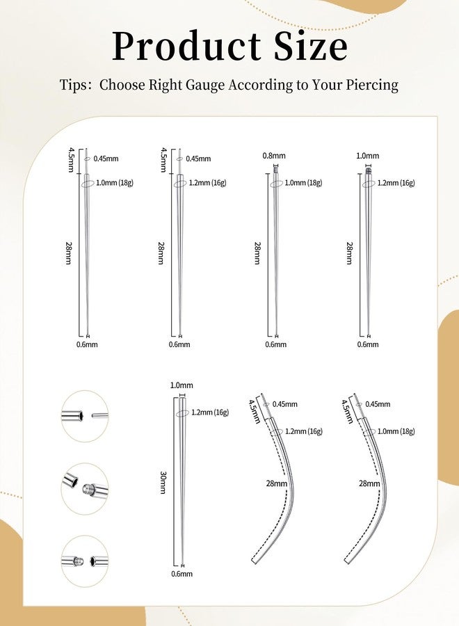 BACUTHY 16G 18G Piercing Taper Ball Grabber Tool for Changing Jewelry -Flat Back Earrings Applicator Tool, Threadless Insertion Pin Thread Assistant Tool, Body Piercing Kit for Ear Nose Lip Eyebrow - Image 2
